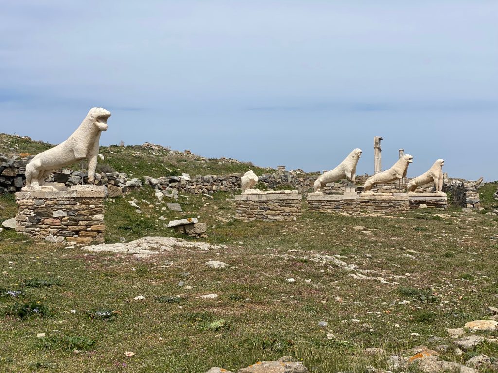 Iconic Naxian Lion statues on Delos